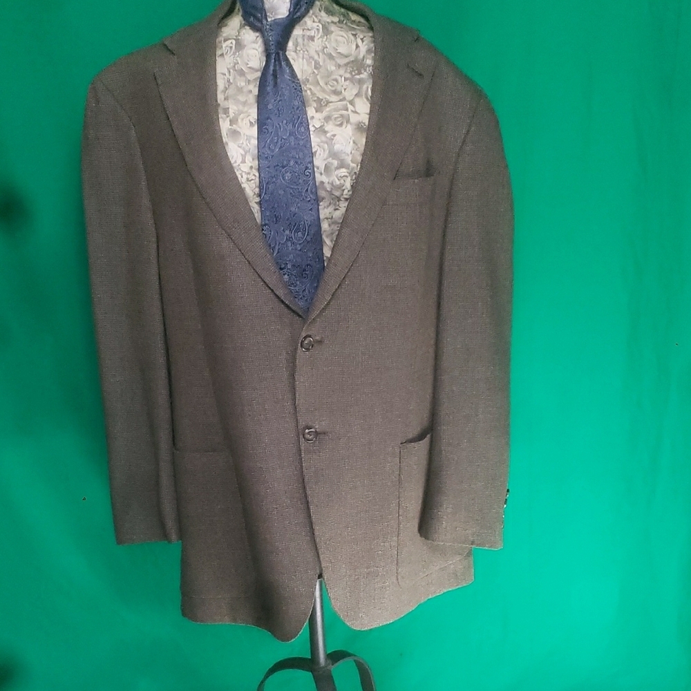 Hart Schaffner Marx for Dillards Brown Tweed Sport Coat 48L - Picture 5 of 12
